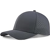 VOBOOM Men Quick Dry Baseball Cap Laser Cut Mesh Ball Curved Brim Snapback Hat