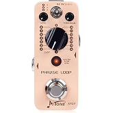 AITONE Guitar Looper Pedal, 48 Memory Slots, Auto Record, 24-Bit (AT-07) | Built for songwriters, practice and recording, with 10-minute tracks, unlimited overdubs and adjustable trigger sensitivity