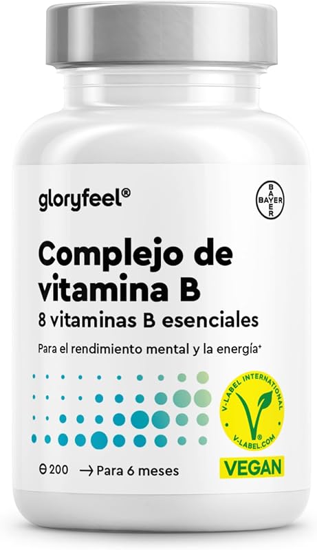 Vitamina B Complex - Alta Dosis con B1, B2, B3, B5, B6, B12 - Con Biotina (B7) y Ácido fólico (B9) - Energía y Vitalidad - Las 7 Vitaminas B en una pastilla - Vegano, Probado en laboratorio — foto 1 de 8
