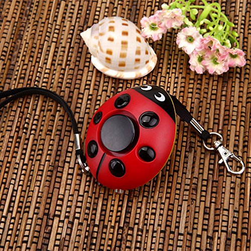 WER 125dB Ladybug Emergency Personal Alarm Keychain with Led Flashlight for Kids/Students/Women/Girls/Elderly/Adventurer/Night Workers Self Defense/Protection Electronic Device Bag Decoration(4 Pack) - Thumbnail 2