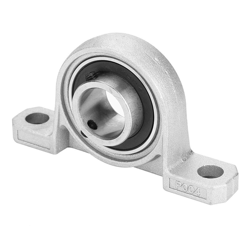 Flange Bearing, 20mm Pillow Block Bearing, Ball Mounted Pillow Block Zinc Alloy Mounted Housing Bearings Insert Bearing Horizontal Screw Metal Ball Shaft KP004