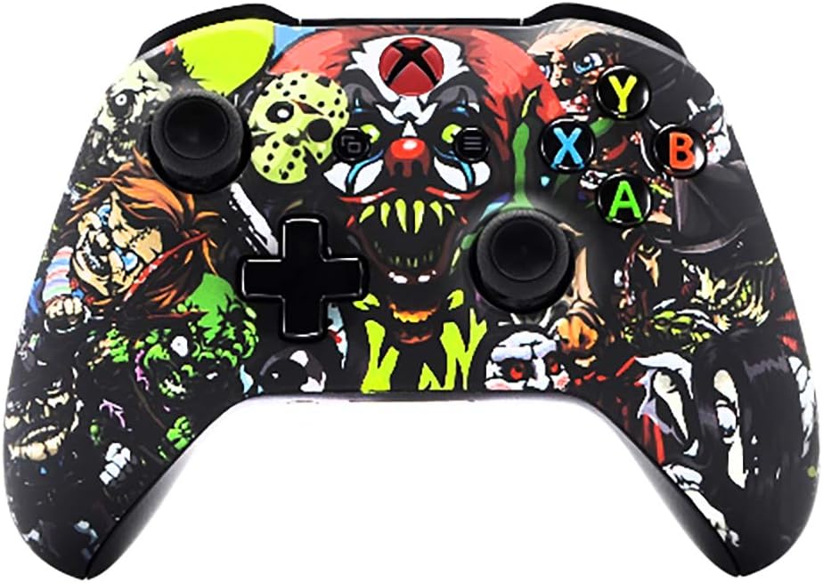 Oc Gaming Xbox One S Wireless Bluetooth Controller For Microsoft Xbox One Custom Scary Party (Led) Red