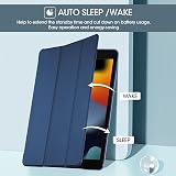 ProCase iPad 10.2 Case 9th/8th/7th Gen DarkBlue Slim Frosted Back view 3
