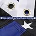 Homdox Thin Blue Line Flag 3x5 Ft with Embroidered Stars Sewn Stripes Blue Lives Matter Flag for Police and Law Enforcement Officers