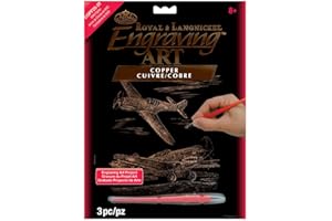 Royal & Langnickel Copper Foil Engraving Art Kit 8"X10" - WWII Fighter