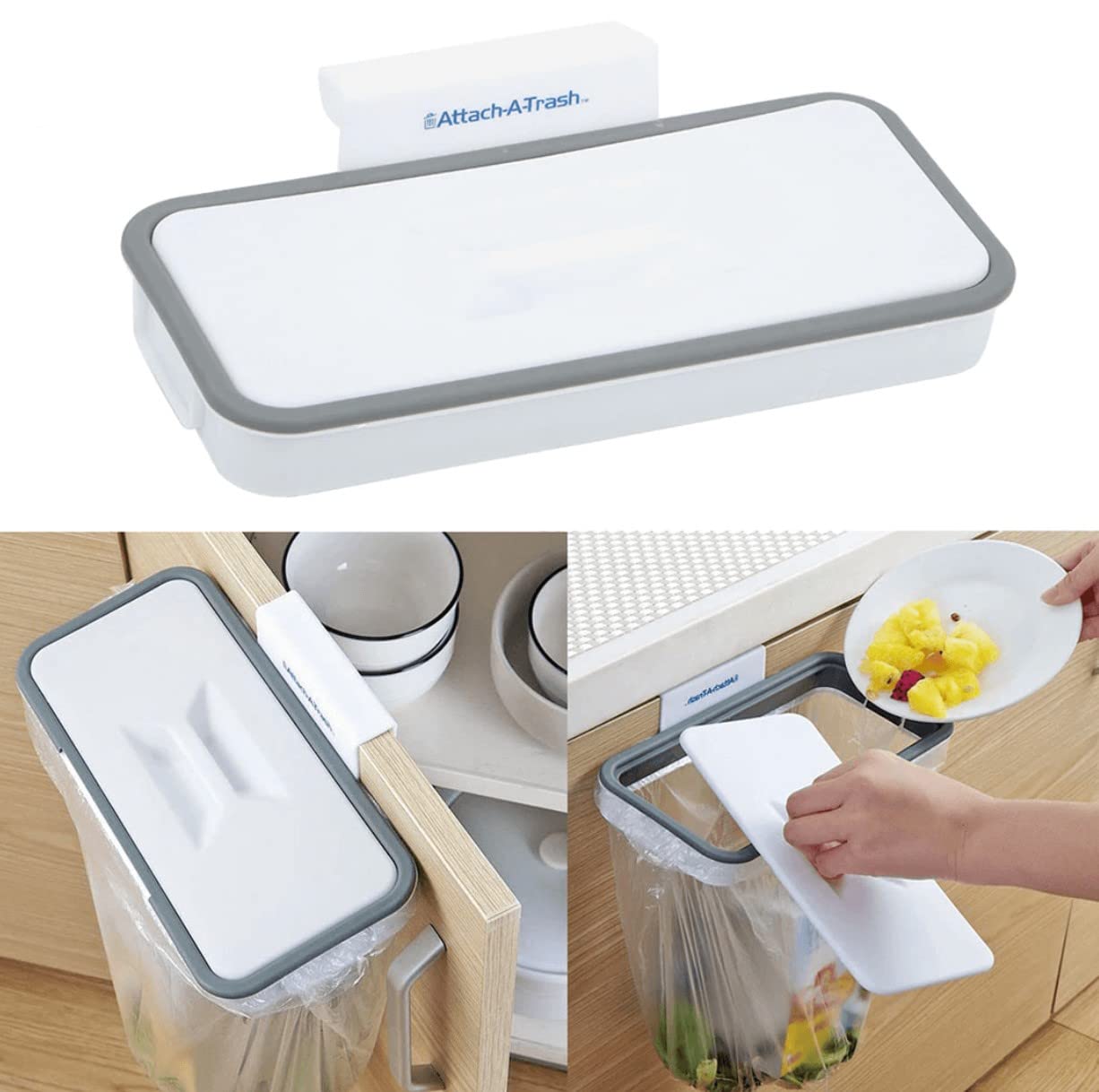 Cabinet BIN, Under Counter BIN, Hanging Kitchen BIN, Cupboard BIN, Hanging DUSTBIN, Cabinet Door BIN -Simple & Easy (ATTACH A Trash)