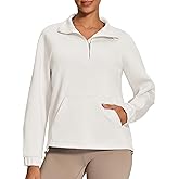 IUGA Soft Quarter Zip Pullover Cropped Sweatshirts for Women Half Zip Pullover Drawstring Hem with Pockets
