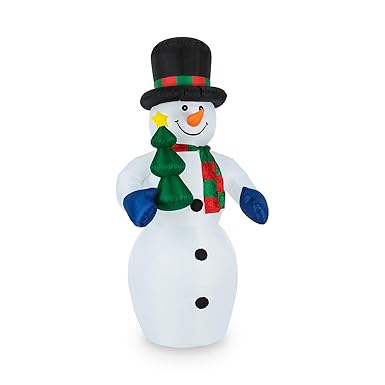 oneConcept Mr. Frost • Schneemann • Weihnachtsdekoration • Gartendekoration • Weihnachtsbeleuchtung • innen und aussen • aufb