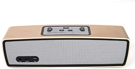 Amazon Co Jp ワイヤレスbluetoothスピーカー デスクトップコンピュータ小さなステレオホームリビングルームテレビ携帯電話ノートブックサブウーファー3dサラウンド大容量屋外車のスピーカー Color Gold ホーム キッチン