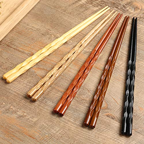 Japanese Natural Wood Chopstick Set Reusable Classic Style Chopsticks 5