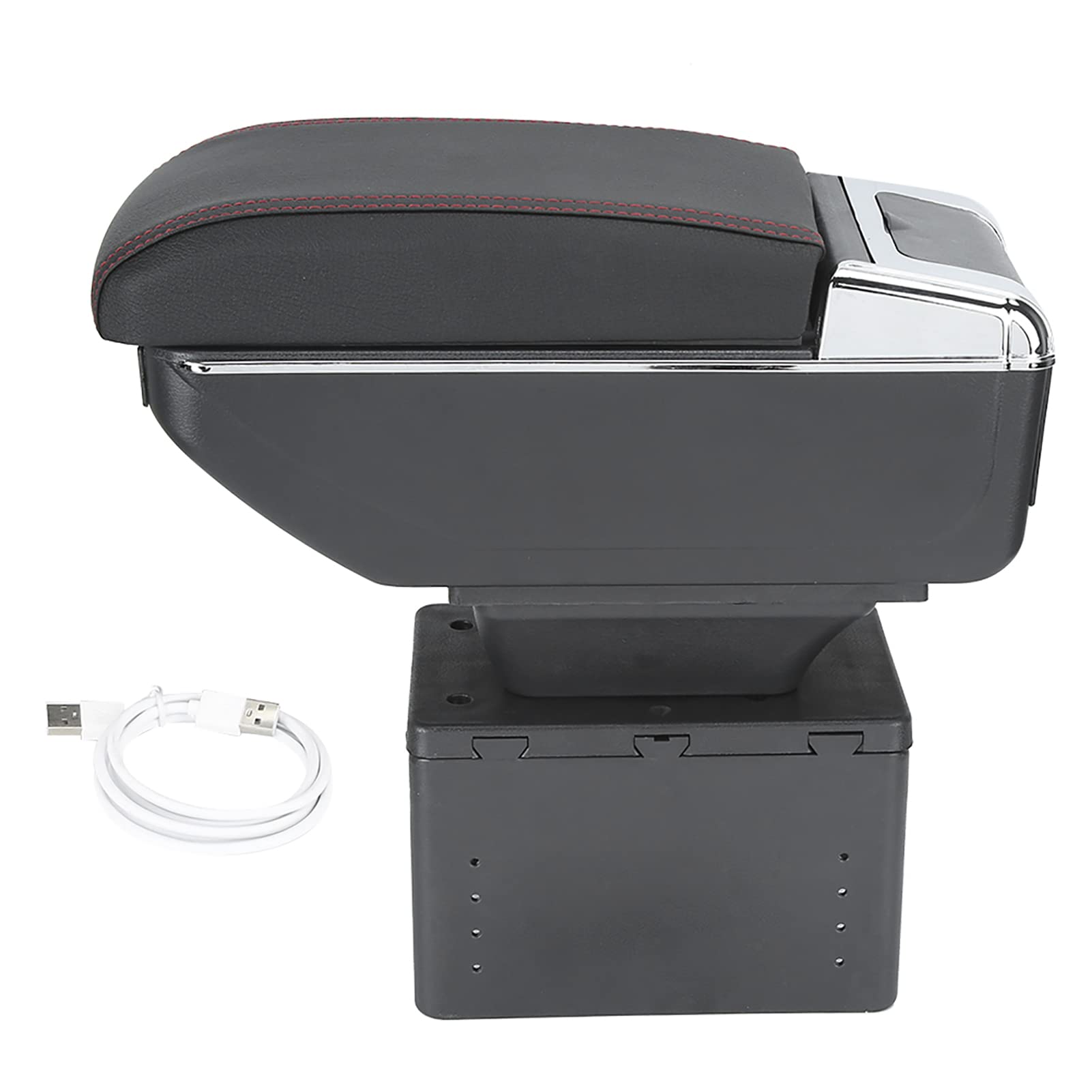 Photo 1 of Universal Adjustable Car Center Console Armrest Storage Box with USB Interface