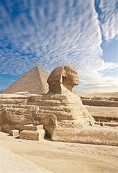 AOFOTO 7x10ft Pyramid Sphinx Backdrop Ancient