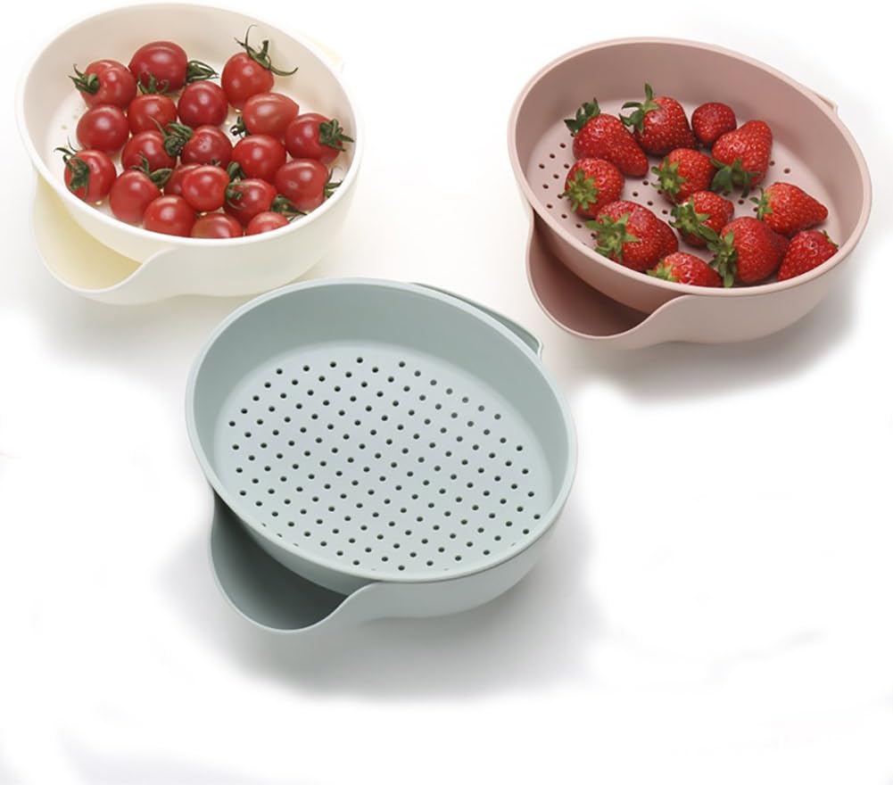 Best 2 In 1 Kitchen Strainer/Colander Bowl Set White