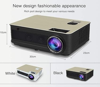 LAZERVISION LV410 Full HD, 5000 Lumens Android LED Projector with External Android Device (Android 9.0,4GB RAM,32GB ROM, Wi-Fi, Bluetooth, YouTube ,MIRACAST, 4K (2160P) Resolution