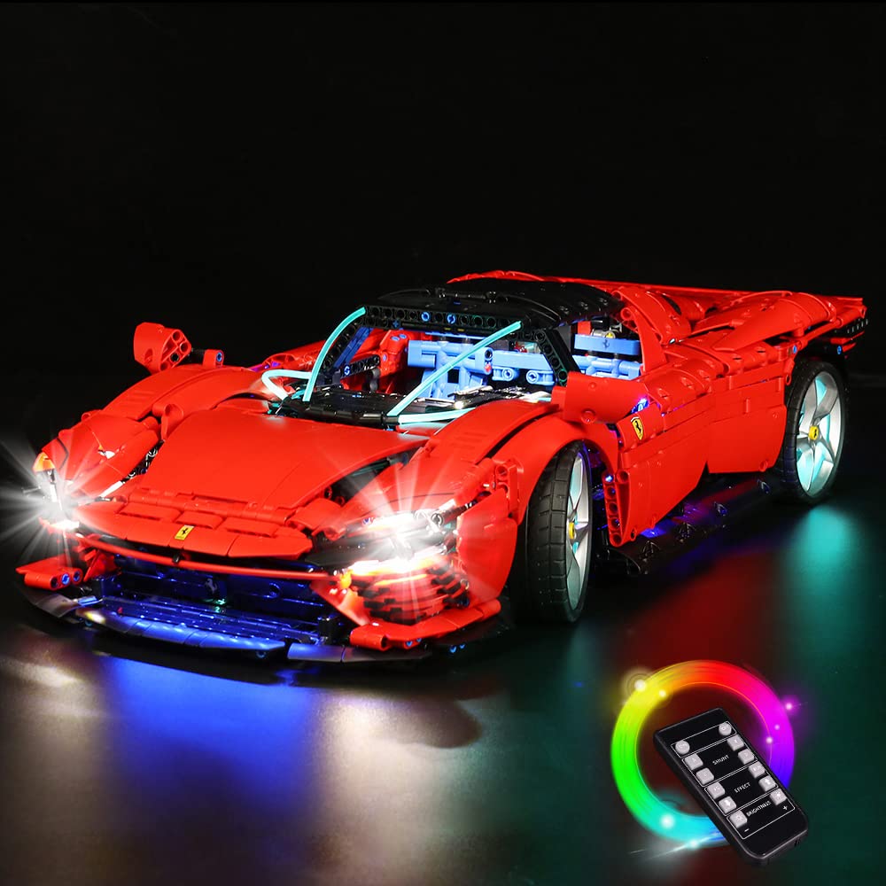 LocoLee RC Led Light Set Compatible with Lego 42143 Led Decoration Lighting Kit Compatible with Lego Ferrari Daytona SP3 Building Blocks Model,Only Lights Set,No Model — image 1