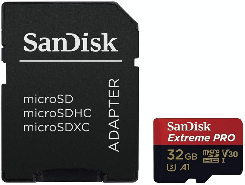 SanDisk Extreme Pro 32GB microSDHC with SD Adapter U3 V30 A1 100MB/s