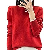 Arispjct Warm Cashmere Sweaters for Women Long Sleeve Crew Neck Classic Soft Pullover Sweater Loose Casual Fall Winter 2025