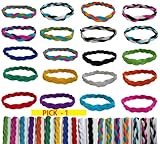 Braided Sports Headband for Women U PICK Your COLOR by Kenz Laurenz - Braided Elastic Stretch Fashion Headbands for Teens Girls Women Softball Pack Volleyball Basketball Sports Teams Set Hair Accessories Sparkly Glitter Store