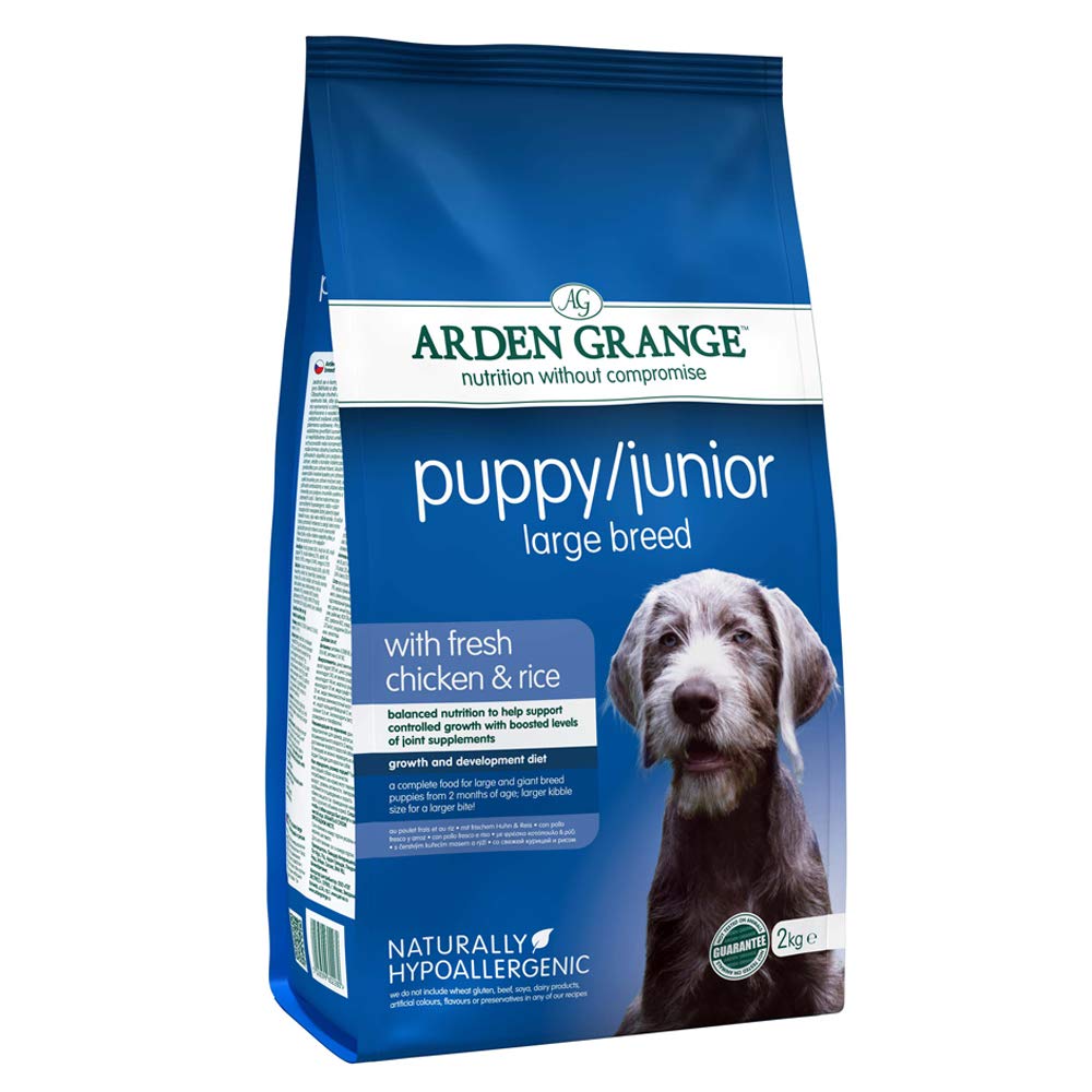 Arden Grange Puppy/Junior Large Breed Dry Dog Food, Chicken, 2 Kg, clear