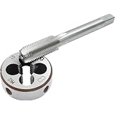 Hordion M12 x 1.5mm Tap and Die Set, High-speed Steel Thread Tap Die Set | Right Hand Machine Tap with Round Threading Die