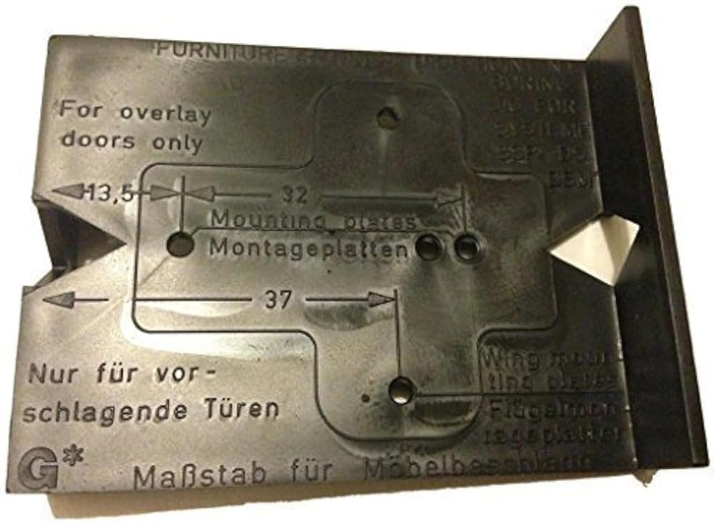 Grass Jig Template for Kitchen Cabinet Hinges and Mounting Plates