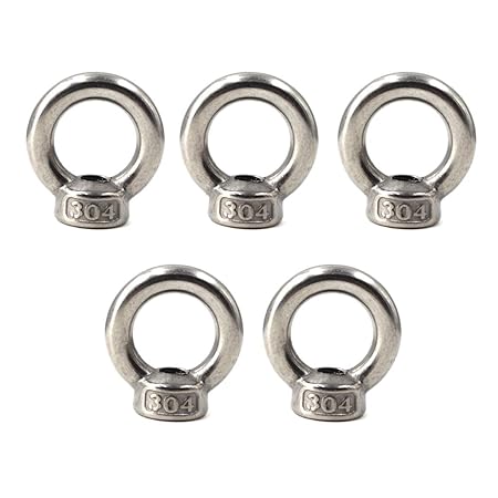M8 ösenmutter 304 edelstahl Ringmuttern (Packung mit 5)