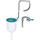 Bestway Flowclear Pool Wall Mounted Automatic Pool Surface Skimmer for Above Ground Pools with 530 Gallon and Above Filter Pumps, White/Blue