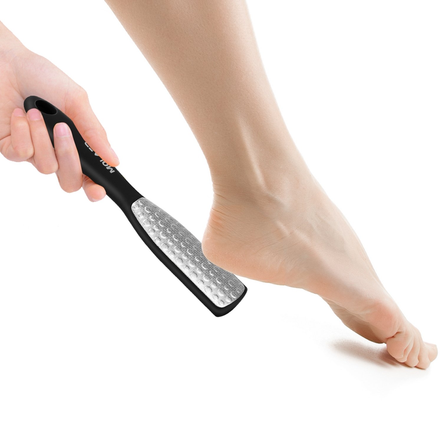 Foot File, 2-Sided Callus Remover, MOLAER Hypoallergenic Foot Care Pedicure Tool to Remove Dead Skin, Stainless Steel Surface, Used on Both Wet and Dry Feet : Beauty