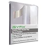 iSYFIX Silver Brushed Vinyl Numbers Stickers – 3
