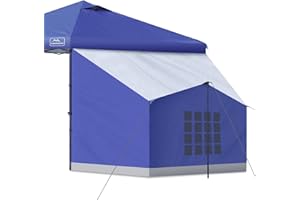KAMPKEEPER Side Tent,Camping Tent for 10' x 10' Pop Up Canopy, Easy Set Up Gazebo,Compatible with 10' Wide Canopy Tents（Blue）