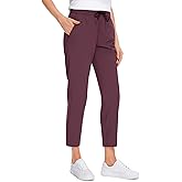 CRZ YOGA Womens High Waisted 4-Way Stretch Golf Capris 25" Short - Work Pants Athletic Lounge Workout Ankle Pants