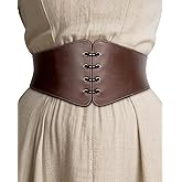 L'VOW Viking Leather Corset Belt Women - Renaissance Cinch Belt Halloween LARP Medieval Daily Wear