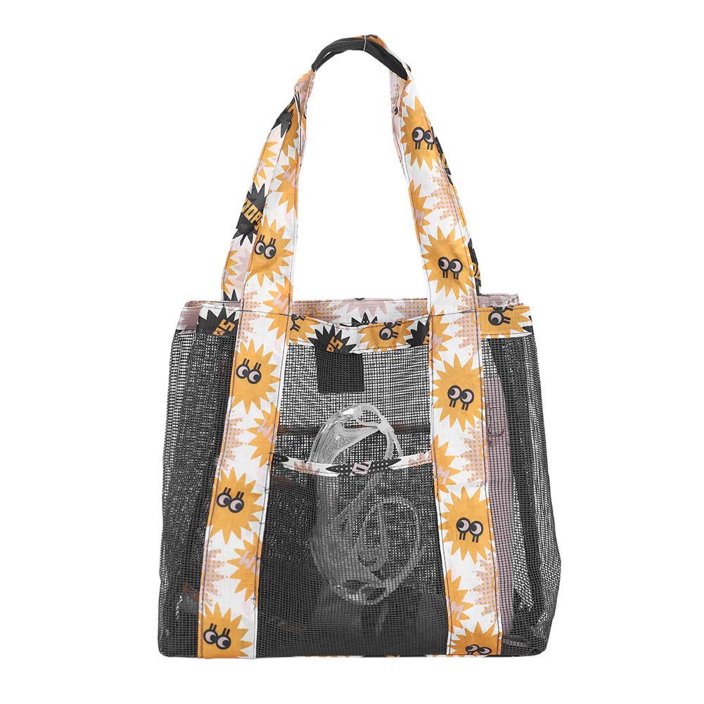 XINCHIA Mesh Beach Tote Bag Waterproof Mesh Folding Shoulder Bag Reusable Shopping Sand Toys Storage Multi-functional Carry Net Organiser for Family Holiday Picnic Swimming Pool Grocery Organizer