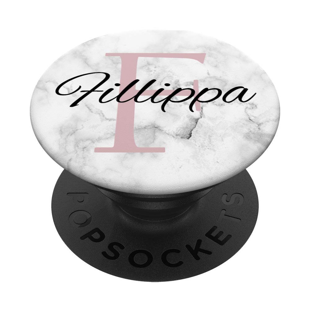 Fillippa Pink Monogram Letter F Girls in Customize PopSockets Swappable PopGrip