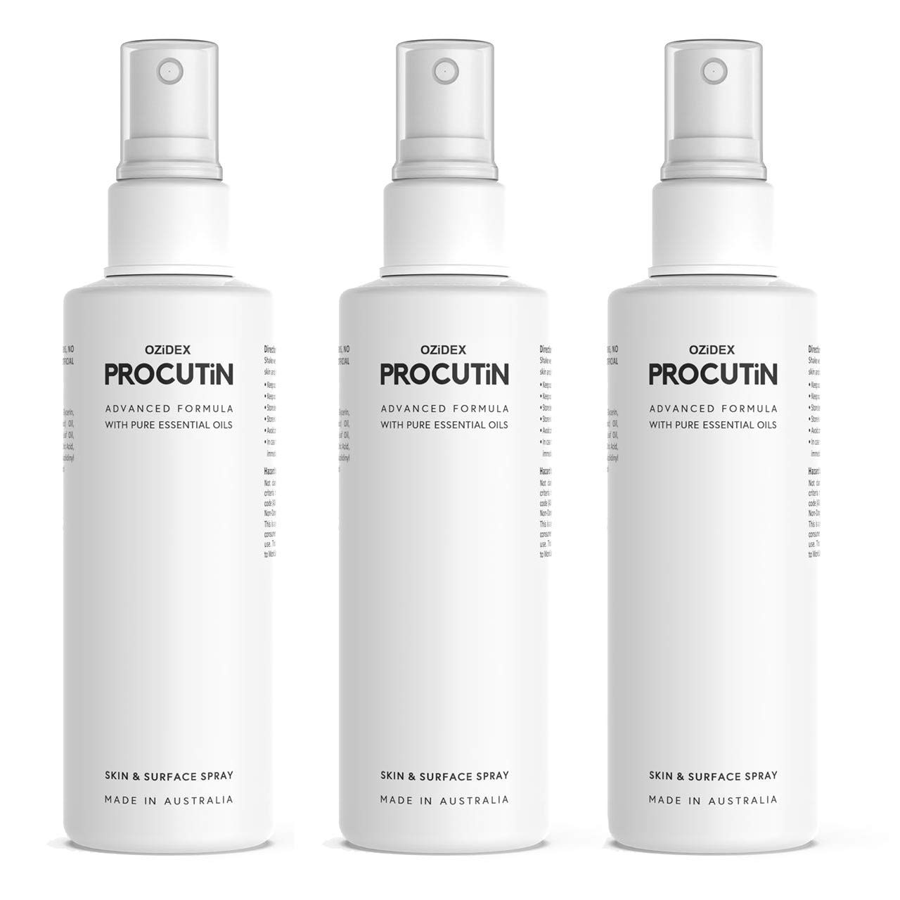 Procutin Spray | Advanced Solution for Hair and Skin Health | Herbal Based Formula of Ozidex | Pack of 3 for Demodex Treatment