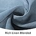 Linen Sheer Rod Pocket Curtain Panels Natural and Draped Window Draperies & Curtains Sheer Living Room Curtains for Bedroom, Bluestone Ombre Two Tone, 2 Panels