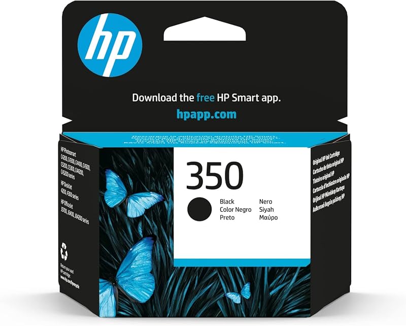 HP CB335EE 350 Black Original Ink Cartridge Single Pack 200 Page Yield
