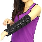 Adult Kid Elbow Brace Splint Cubital Tunnel Syndrome Adjustable Elbow Support Brace Fracture Immobilizer Protector Tennis Arm Stabilizer Night Sleep Elbow Arthritis Tendonitis Pain Relief Splint Wrap
