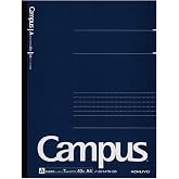 KOKUYO A4 Composition Notebooks, Campus Comp Book with Dot 7mm Ruled | 40 Sheets College Ruled Journal Notebook for School Work Study Note, 11.7" x 8.3" Navy Business Type Notebook with 37 Lines