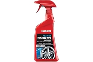 Mothers Foaming Wheel & Tire Cleaner, 24 oz. – Foaming Action Lifts Brake Dust & Grime, Safe for Factory-Coated Wheels, Restores, Cleans, Finishes Fast, Spot-Free Rinse (05924)