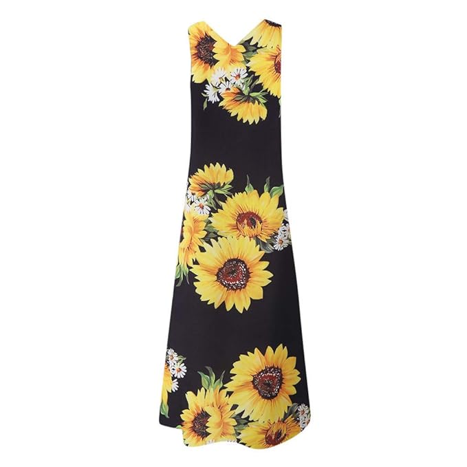 plus size sunflower maxi dress