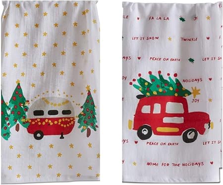 tag Geschirrtücher aus Baumwolle mit Vintage-Motiv, für Weihnachten