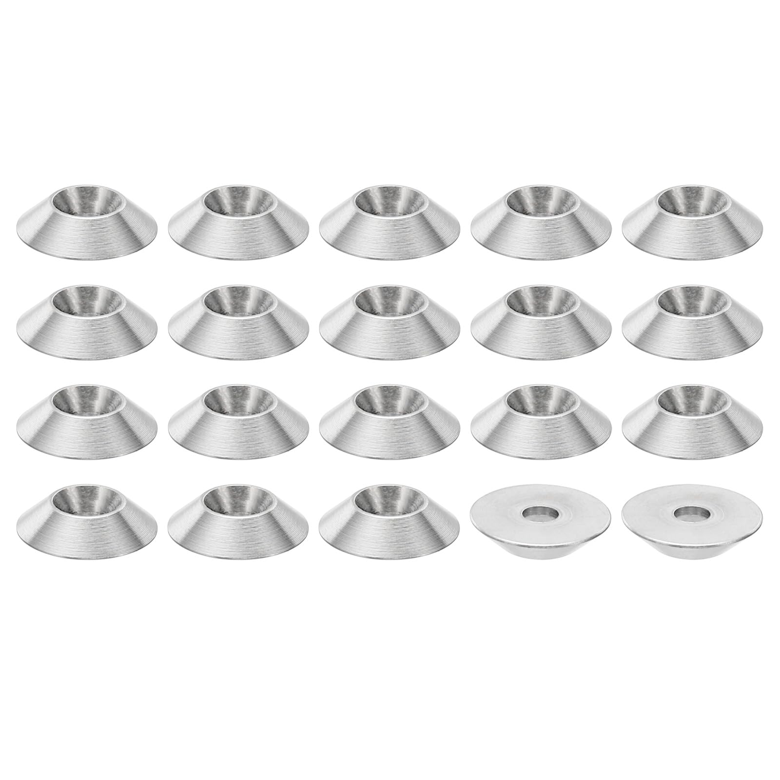 PATIKIL M3 Finish Countersunk Washer, 20pcs 13mm Dia. 3mm Tall Solid 304 Stainless Steel CNC Finish Cup Washer Screw Head Gasket for Industrial Construction — image 1