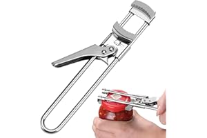 Adjustable Jar Opener for Weak Hands - Easy Multifunctional Stainless Steel Can Opener and Lid Gripper for Jars and Bottles -