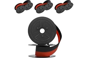 Tangxi 4Pack EL-1197PIlI Calculator Ribbon, Universal Twin Spool Calculator Ribbon Compatible with EL-2196BL, MP11DX, 11216/1