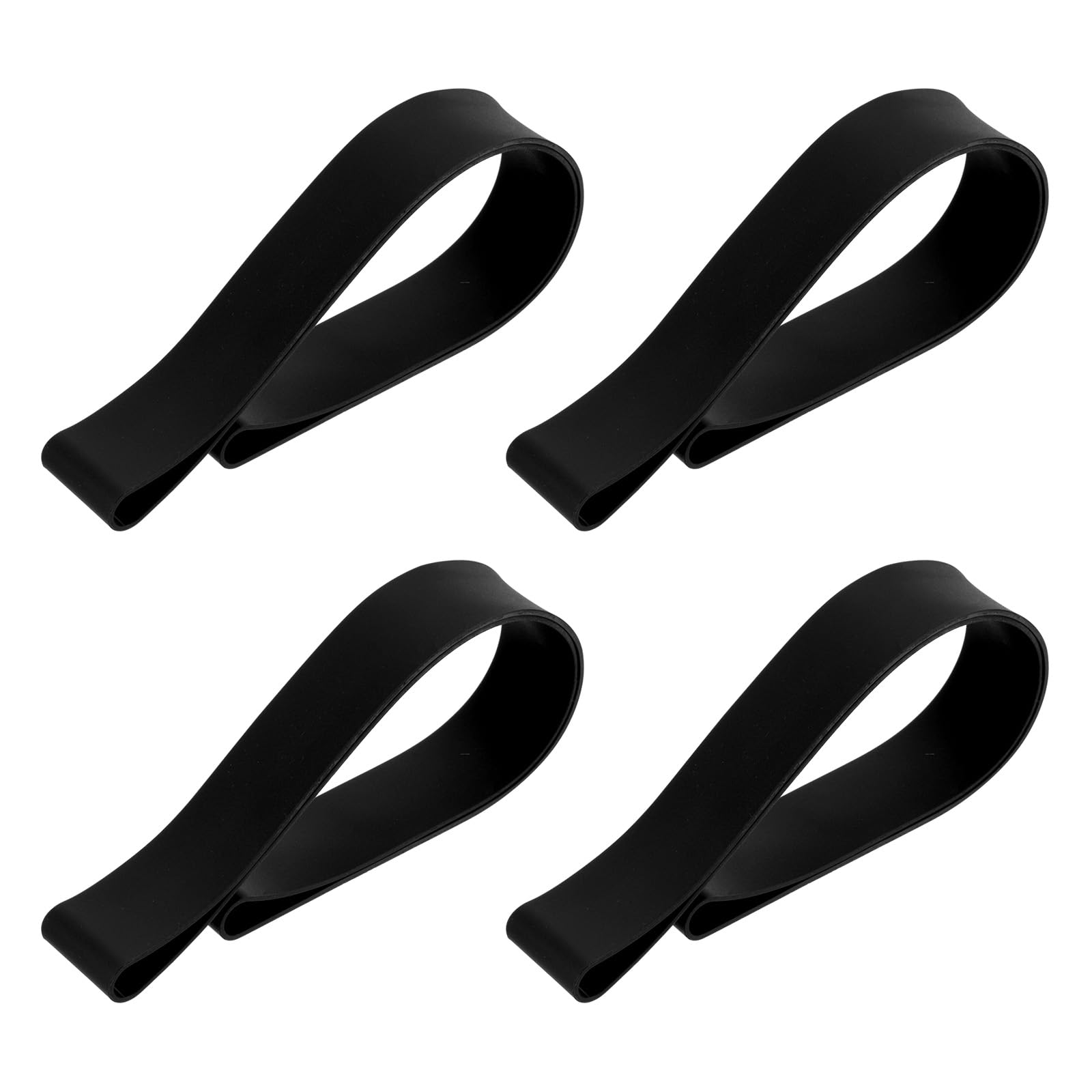 M METERXITY 4 Pack Towel Bands - Silicone Stretchable Straps for Fixation, Apply to Beach/Pool/Outdoor(Black)