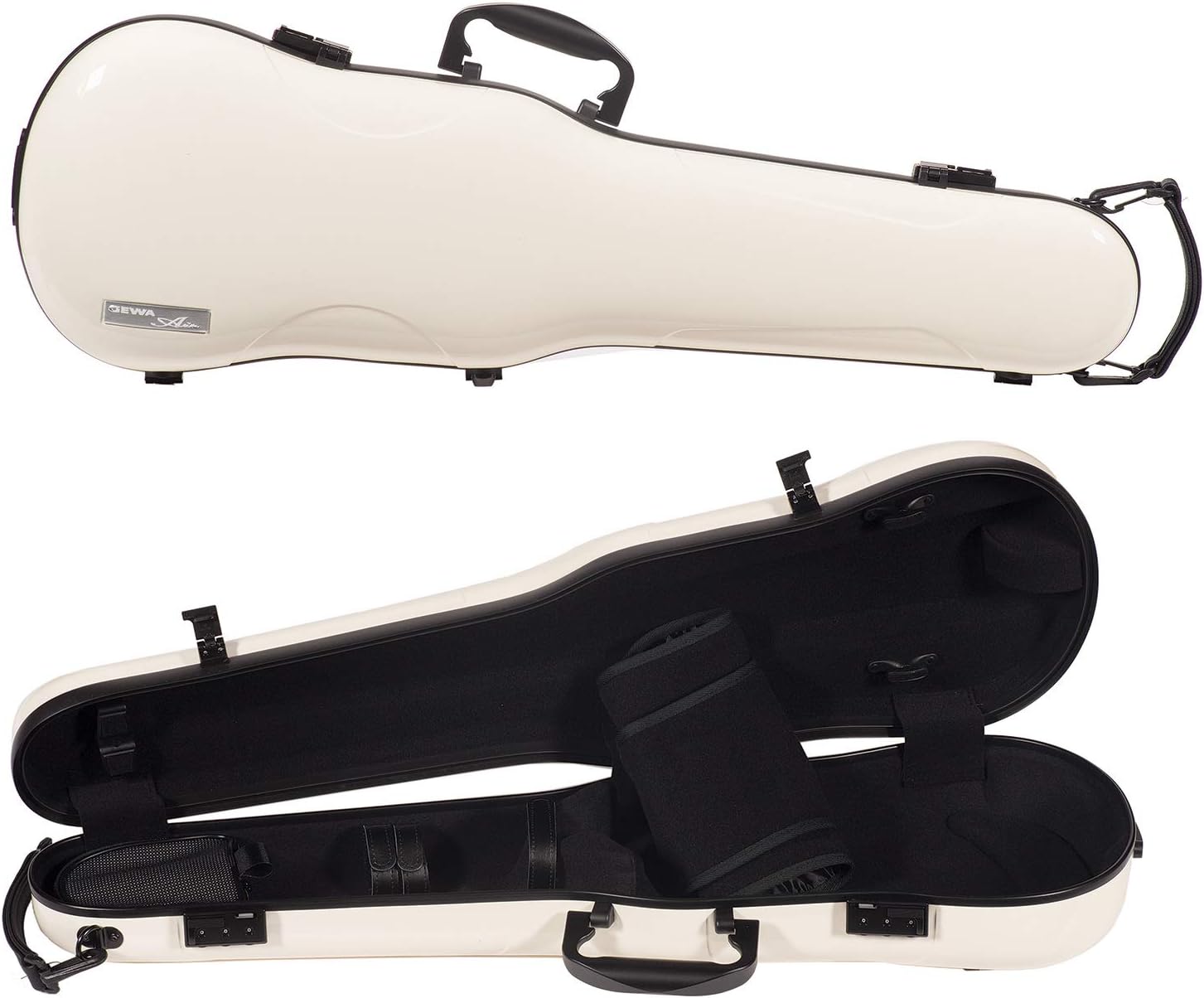 GewaAIR 1.7 Form Shaped Violin Case high gloss beige, Made in Germany, high break resistance
