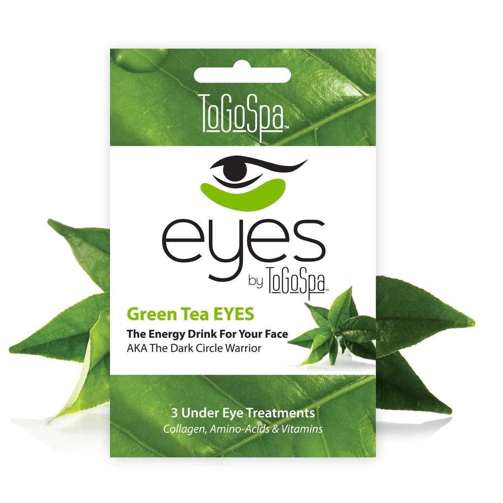 ToGoSpa Green Tea Eyes, Pair of 3