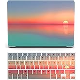 BaocE Laptop Cover Compatible with MacBook Air 13 inch Case 2020 2019 2018 Release A2337 (M1) A2179 A1932 with Retina Display, Hard Plastic Protective Case Shell & Keyboard Cover Skin - Red Sunset