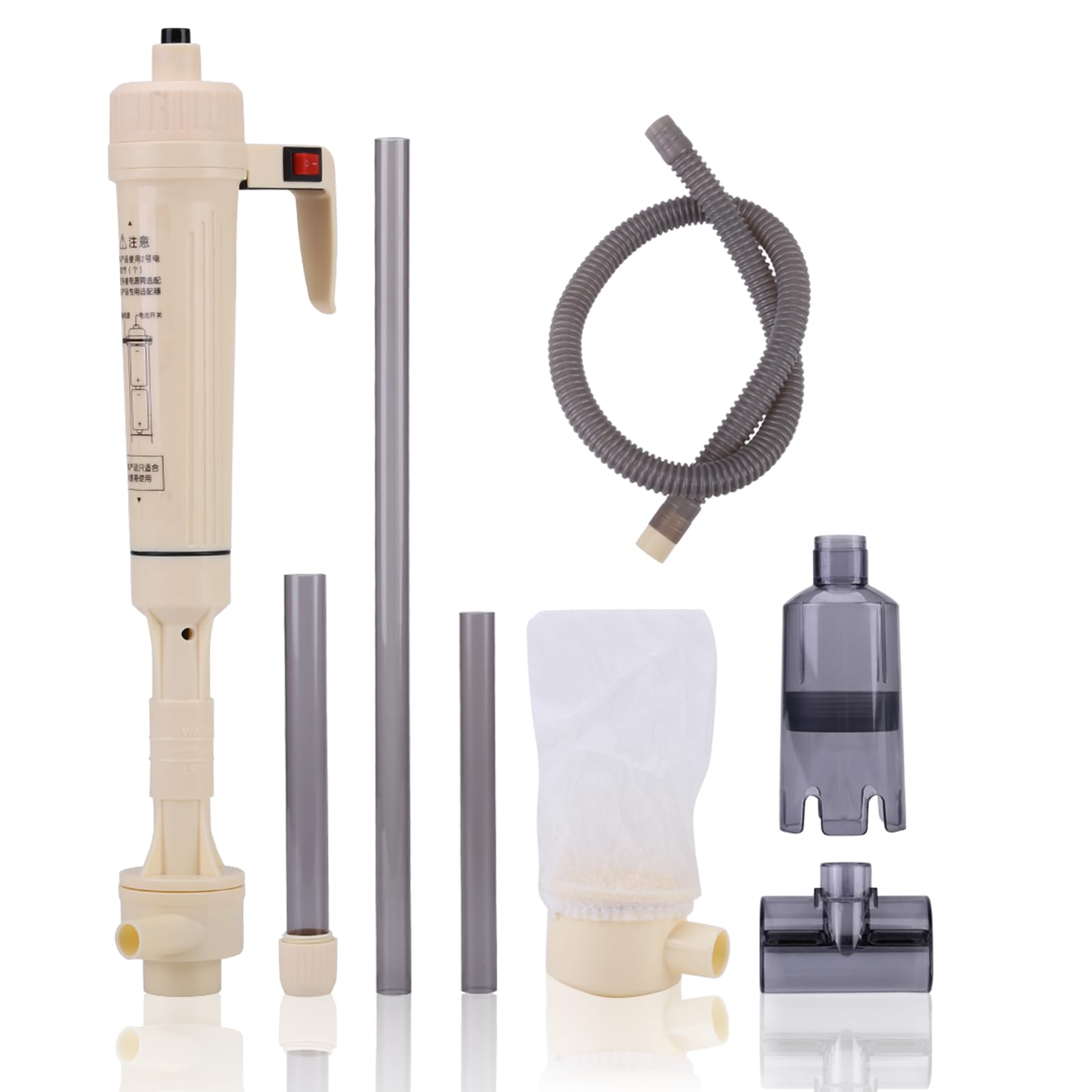 Battery Powered Aquarium Gravel Cleaner Fish Tank Siphon Water Change Cleaning Tool Aquarium Sand Vacuum Aquarium Water Change Battery Operated Aquarium Cleaner